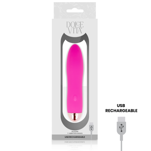 DOLCE VITA - VIBRATEUR RECHARGEABLE QUATRE ROSE 7 VITESSES – Image 3