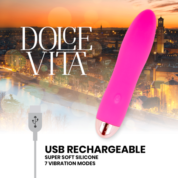 DOLCE VITA - VIBRATEUR RECHARGEABLE QUATRE ROSE 7 VITESSES – Image 4