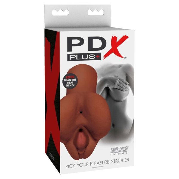 PDX PLUS - MASTURBATEUR DOUBLE MARRON CHOISISSEZ VOTRE PLAISIR – Image 4