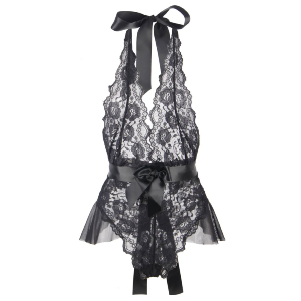 QUEEN LINGERIE - TEDDY ESCOTADO DE ENCAJES S/M – Image 5