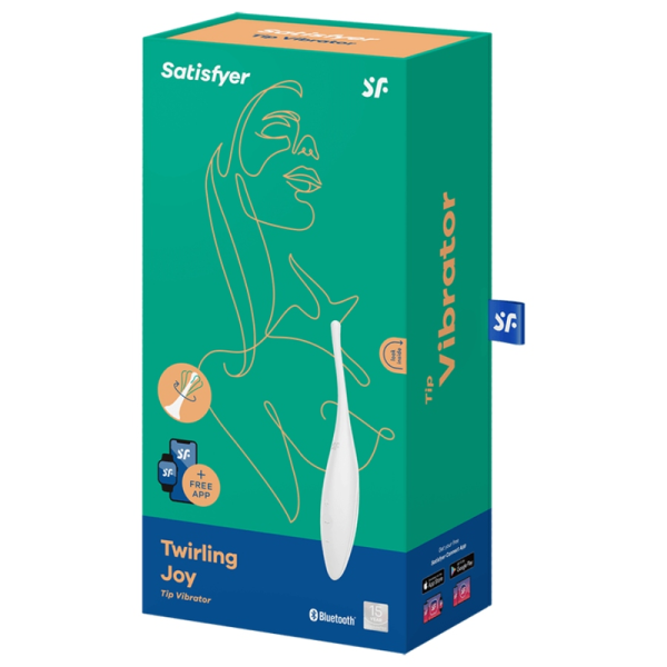 SATISFYER - VIBRATEUR  POINTE DE CLIT TWIRLING JOY BLANC – Image 4