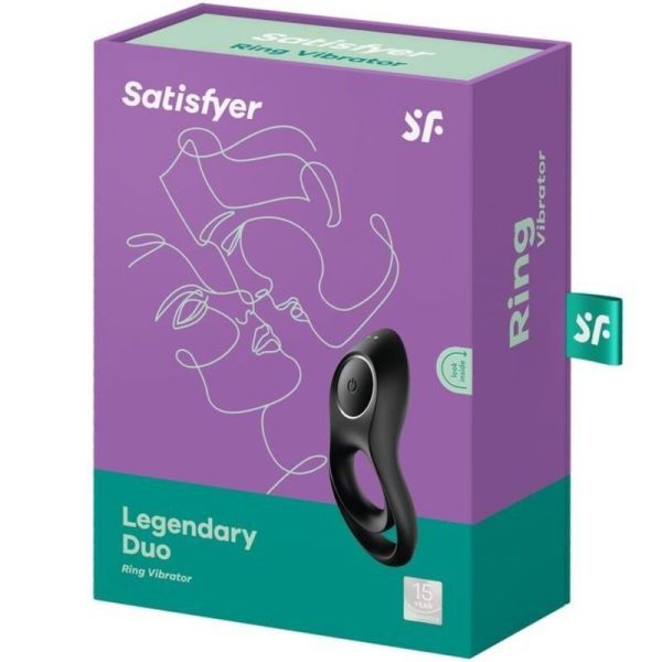 SATISFYER - VIBRATEUR  ANNEAU DUO LÉGENDAIRE NOIR – Image 4