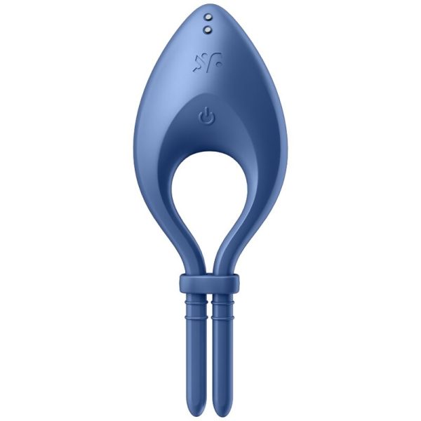 SATISFYER - APPLICATION BULLSEYE RING VIBRATOR BLEU – Image 2