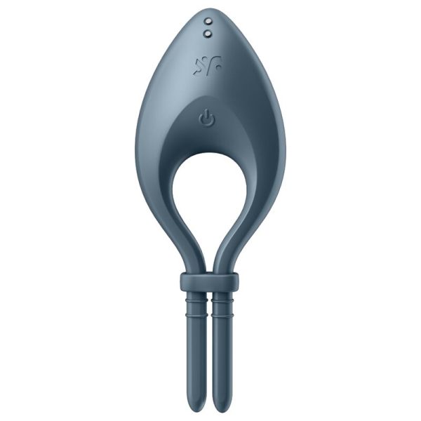 SATISFYER - APPLICATION BULLSEYE RING VIBRATOR GRIS – Image 2