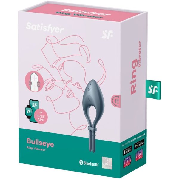 SATISFYER - APPLICATION BULLSEYE RING VIBRATOR GRIS – Image 3