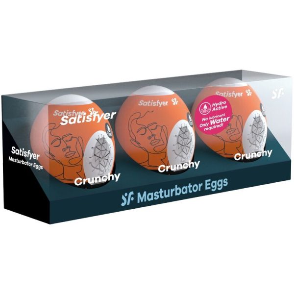 SATISFYER - 3 OEUFS MASTURBATEURS NAUGHTY, SAVAGE  CRUNCHY – Image 2