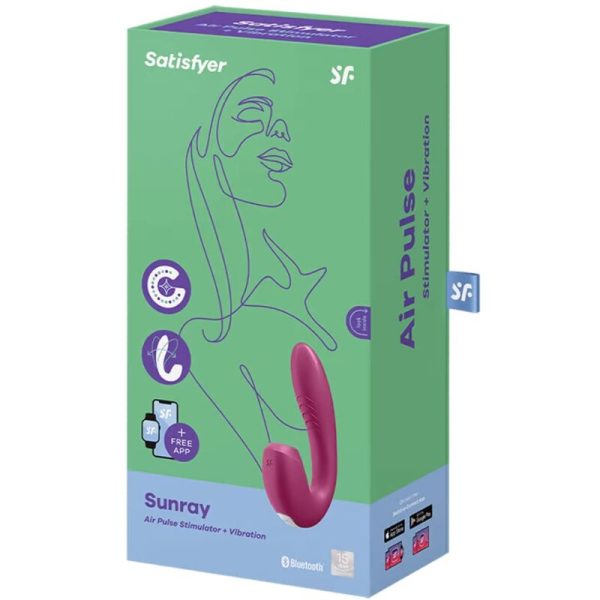 SATISFYER - APPLICATION SUNRAY STIMULATEUR ET VIBRATEUR ROUGE – Image 3