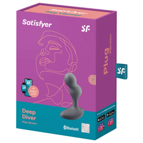 SATISFYER - DEEP DIVER PLUG VIBRADOR APP GRIS – Image 4