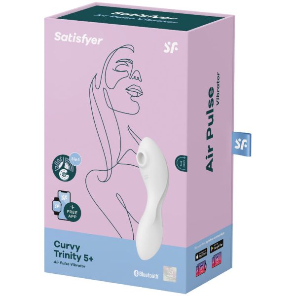 SATISFYER CURVY TRINITY 5 ESTIMULADOR Y VIBRADOR APP - AZUL – Image 4