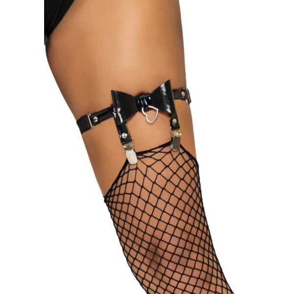 LEG AVENUE - LIGUERO ALTO DE CUERO VEGANO TALLA ÚNICA - ROJO – Image 3
