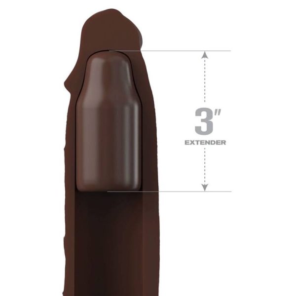 FANTASY X- TENSIONS - PIPEDREAMS SLEEVE 22,86 CM + 7,62 CM PLUG BROWN – Image 2