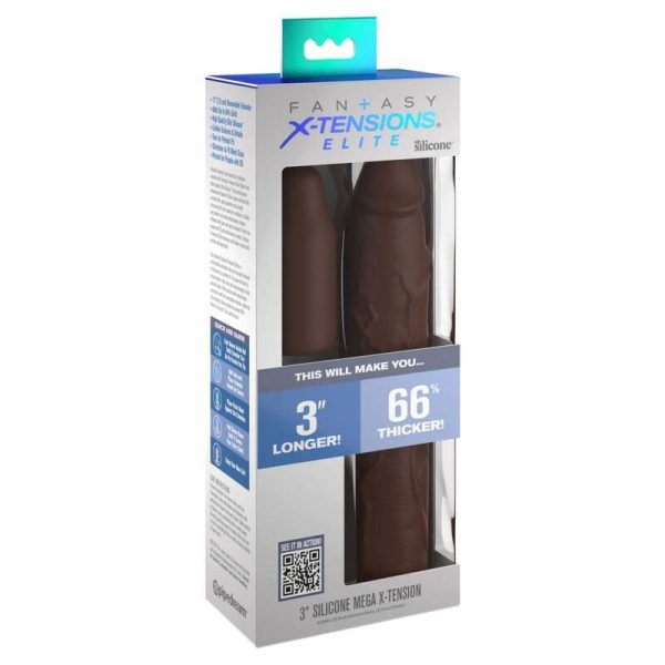 FANTASY X- TENSIONS - PIPEDREAMS SLEEVE 22,86 CM + 7,62 CM PLUG BROWN – Image 3