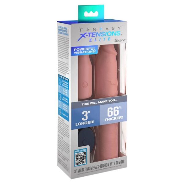 FANTASY X- TENSIONS - PIPEDREAMS MANCHE 22,86 CM + PLUG 7,62 CM REMOTE SKIN – Image 3