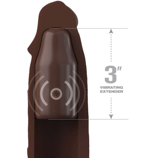 FANTASY X- TENSIONS - POCHETTE PIPEDREAMS 22,86 CM + PLUG 7,62 CM TELECOMMANDE MARRON – Image 3