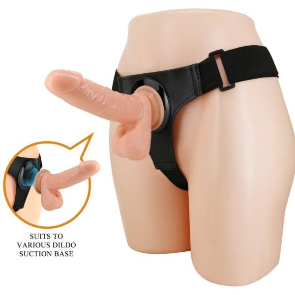 PRETTY LOVE - HARNAIS SLIPS HARNAIS UNIVERSEL AVEC GODE TOM 20 CM NATUREL – Image 2