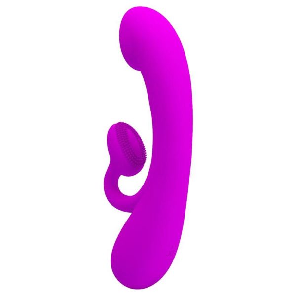 PRETTY LOVE - VIBRATEUR SINCÈRE ET ONDES STIMULANTES CLITORIDIENNES SILICONE VIOLET – Image 3