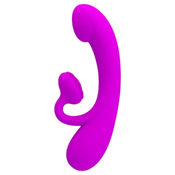 PRETTY LOVE - VIBRATEUR SINCÈRE ET ONDES STIMULANTES CLITORIDIENNES SILICONE VIOLET – Image 4