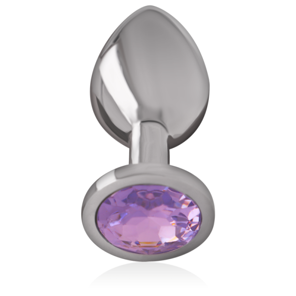 INTENSE - PLUG ANAL EN MÉTAL ALUMINIUM AVEC CRISTAL VIOLET TAILLE M – Image 3