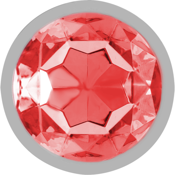 INTENSE - PLUG ANAL EN MÉTAL ALUMINIUM AVEC CRISTAL ROUGE TAILLE S – Image 4