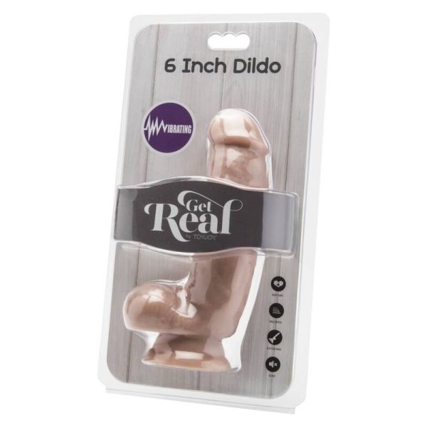 GET REAL - GODE 12 CM AVEC BILLES VIBRATEUR SKIN – Image 2