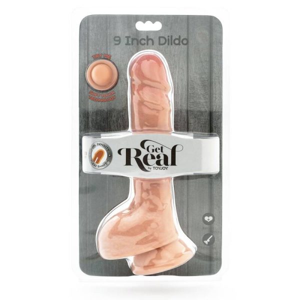 GET REAL - GODE DOUBLE DENSITÉ 25,5 CM BALLES PEAU – Image 3