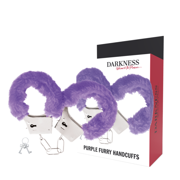 DARKNESS - MENOTTES EN MÉTAL DOUBLÉES LILAS – Image 3