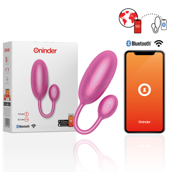 ONINDER - TOKYO HUEVO VIBRADOR ROSA 7.5 X 3.2 CM - APP GRATUITA – Image 2