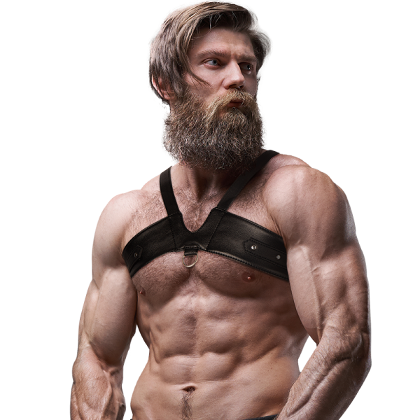 FETISH SUBMISSIVE ATTITUDE - HARNAIS DE POITRINE EN ÉCO-CUIR POUR HOMMES BRIGADE – Image 4
