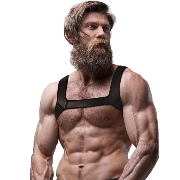 FETISH SUBMISSIVE ATTITUDE - HARNAIS DE POITRINE EN NÉOPRÈNE POUR HOMMES TAILLE M – Image 4
