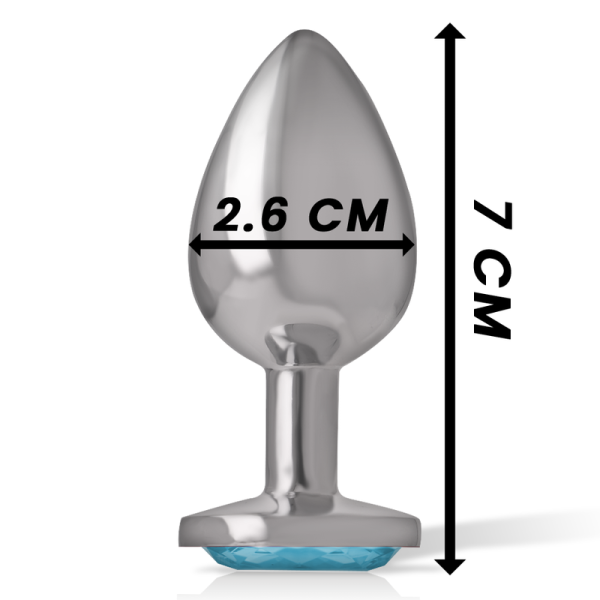 INTENSE - PLUG ANAL MÉTAL ALUMINIUM COEUR BLEU TAILLE S – Image 4
