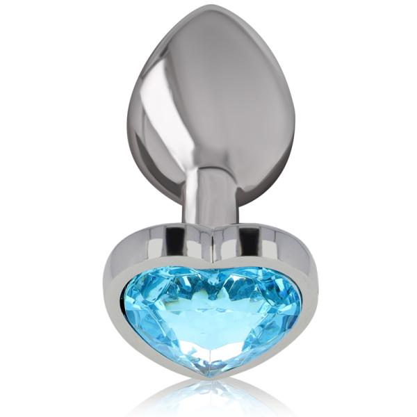 INTENSE - PLUG ANAL MÉTAL ALUMINIUM COEUR BLEU TAILLE S – Image 2