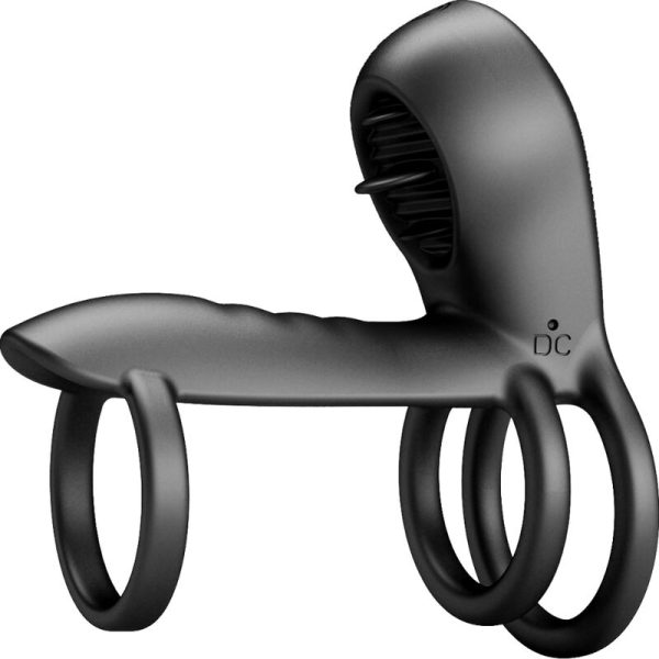 PRETTY LOVE - GAINE PÉNIS JAMMY 12 VIBRATIONS AVEC LANGUE EN SILICONE RECHARGEABLE – Image 3