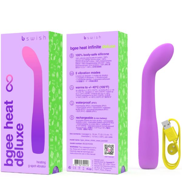B SWISH - VIBRATEUR RECHARGEABLE BGEE HEAT INFINITE DELUXE LAVANDE SILICONE – Image 3
