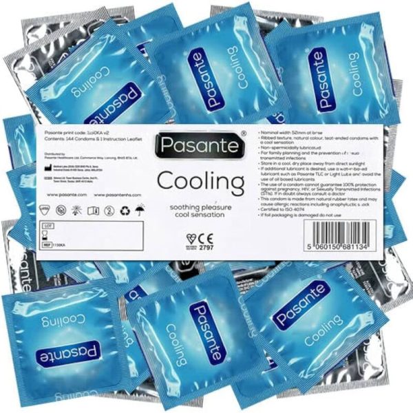 PASANTE - PRÉSERVATIFS EFFET REFROIDISSANT SAC 144 UNITÉS – Image 3
