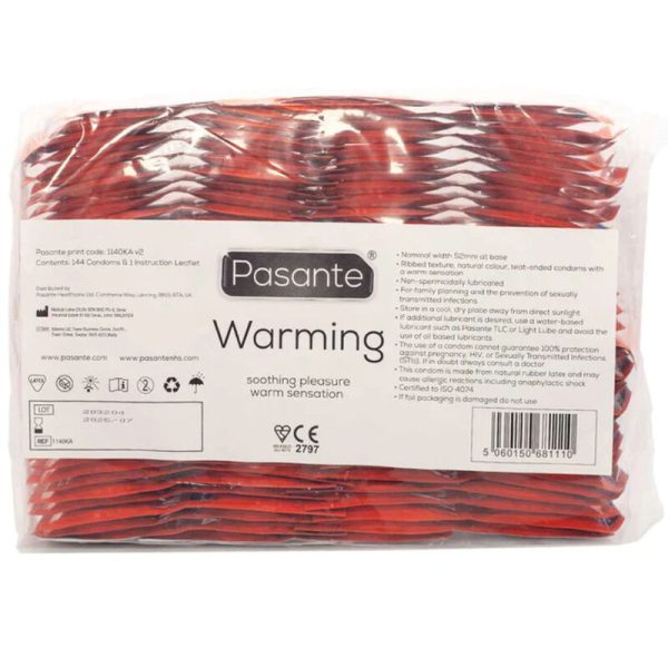 PASANTE - PRÉSERVATIFS EFFET CHAUFFANT SAC 144 UNITÉS – Image 3