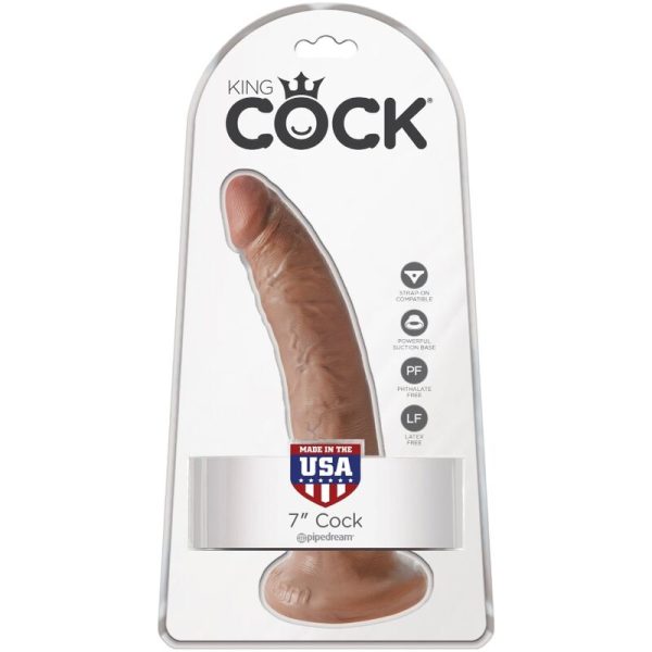KING COCK - PÉNIS RÉALISTE 17.5 CM CARAMEL – Image 5