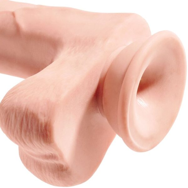 KING COCK - PÉNIS RÉALISTE AVEC BOULES 3D 24.8 CM LÉGER – Image 5