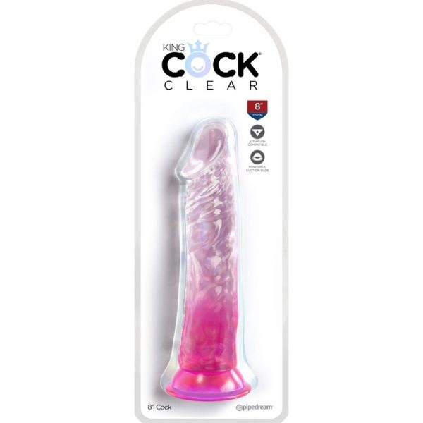 KING COCK - CLEAR PÉNIS RÉALISTE 19.7 CM ROSE – Image 2