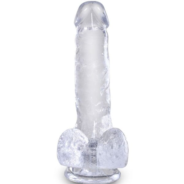 KING COCK - CLEAR PÉNIS RÉALISTE AVEC BOULES 13.5 CM TRANSPARENT – Image 2