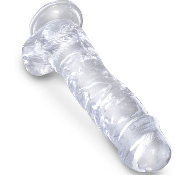 KING COCK - CLEAR PÉNIS RÉALISTE AVEC BOULES 16.5 CM TRANSPARENT – Image 3