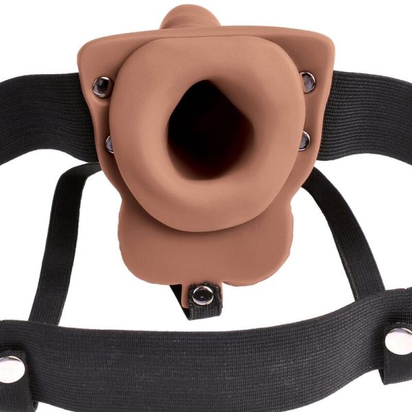 FETISH FANTASY SERIES - HARNAIS RÉGLABLE PÉNIS RÉALISTE AVEC TESTICULES RECHARGEABLES ET VIBRATEUR 15 CM – Image 4