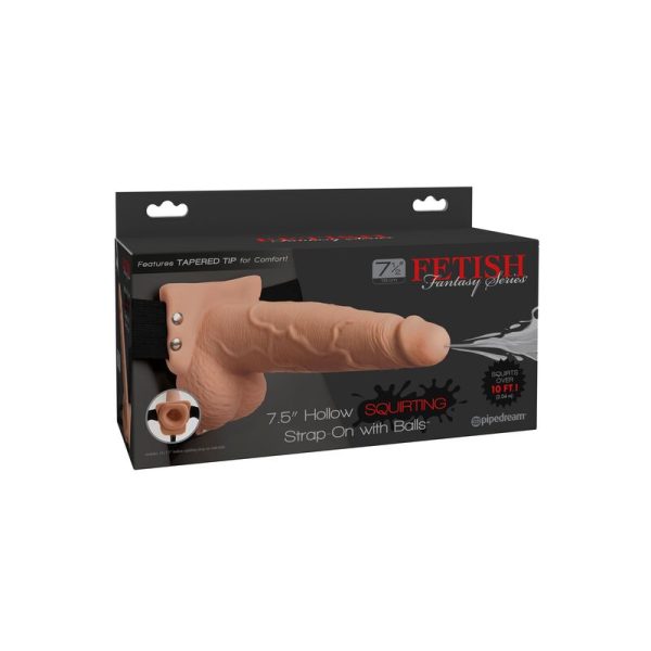 FETISH FANTASY SERIES - HARNAIS RÉGLABLE PÉNIS RÉALISTE AVEC BALLES ÉJACULANTES 19 CM – Image 5