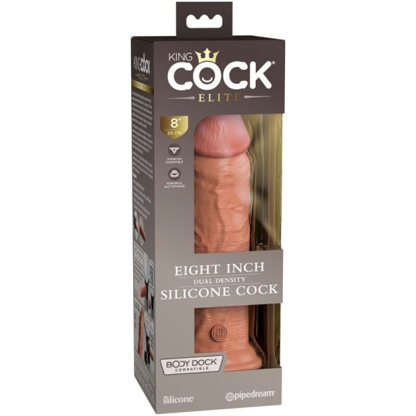 KING COCK - ELITE GODE RÉALISTE EN SILICONE 20.3 CM CARAMEL – Image 5