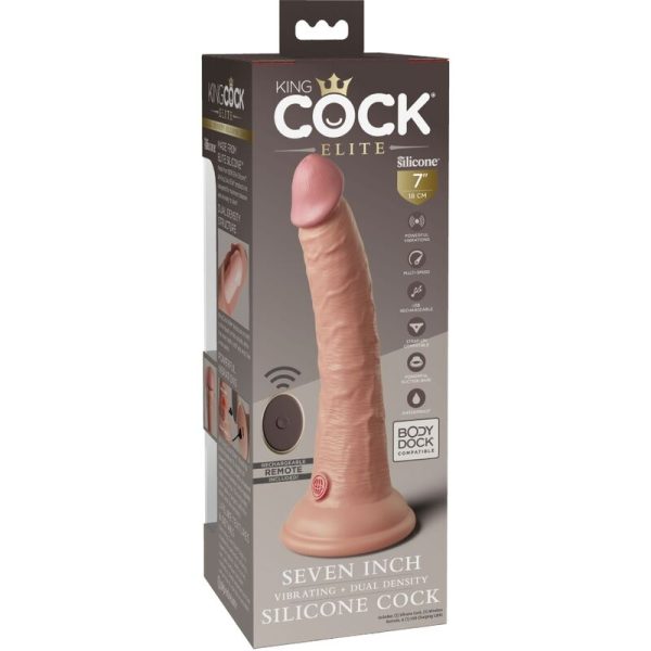 KING COCK - ELITE VIBRATEUR GODE RÉALISTE  TÉLÉCOMMANDE EN SILICONE 17.8 CM – Image 5