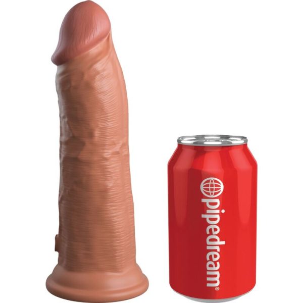 KING COCK - ELITE GODE RÉALISTE VIBRANT  SILICONE 20.3 CM CARAMEL
