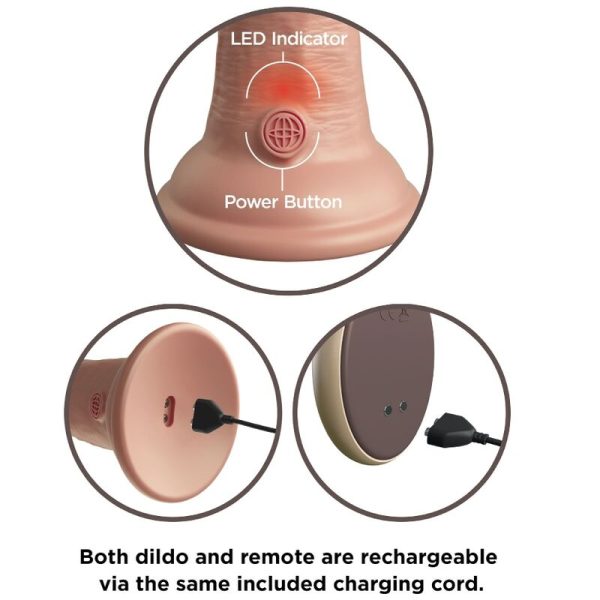 KING COCK - ELITE VIBRATEUR GODE RÉALISTE  TÉLÉCOMMANDE EN SILICONE 23 CM – Image 3
