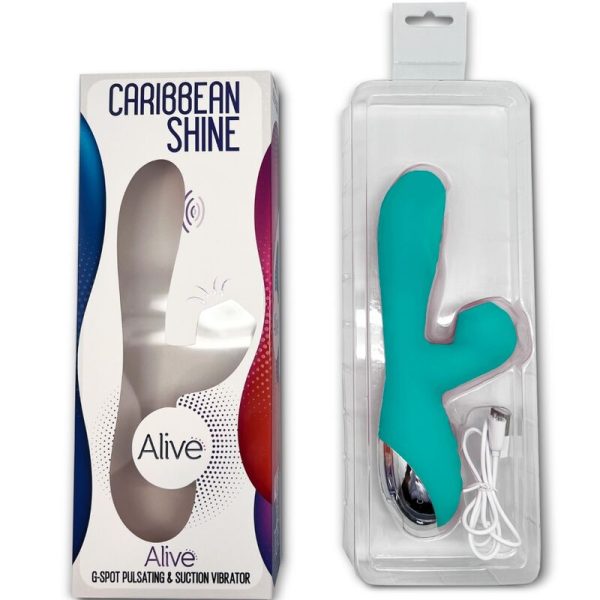 ALIVE - VIBRATEUR CARIBBEAN SHINE  SUCKER BLEU – Image 4