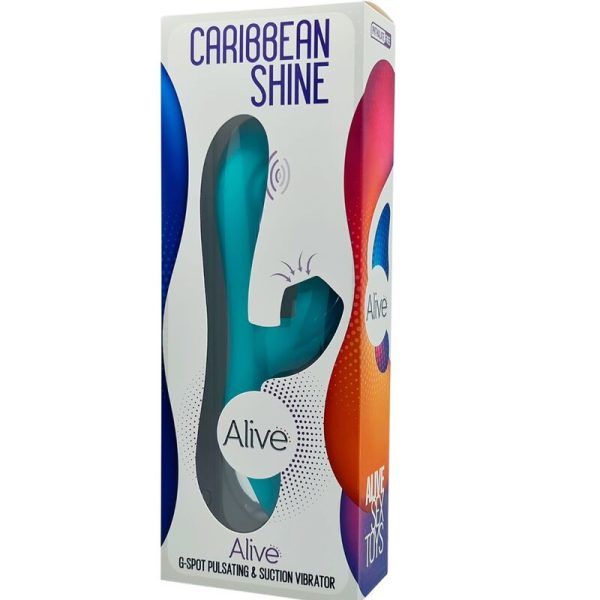 ALIVE - VIBRATEUR CARIBBEAN SHINE  SUCKER BLEU – Image 5