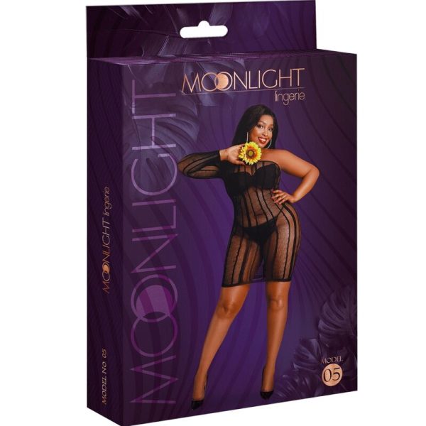 MOONLIGHT - ROBE MODÈLE 5 NOIRE GRANDE TAILLE – Image 3
