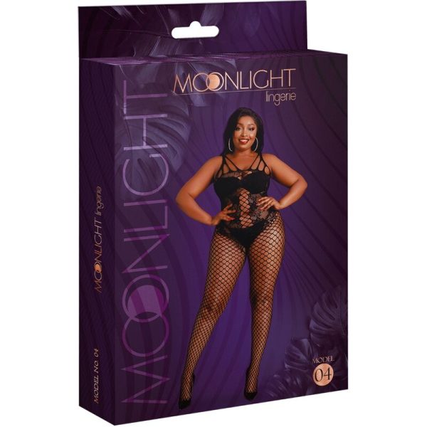 MOONLIGHT - BODYSTOCKING MODÈLE 4 NOIR GRANDE TAILLE – Image 3